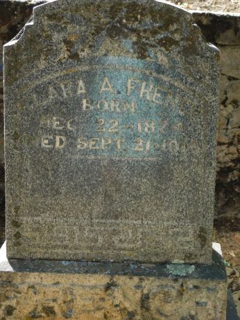 [Picture of Clara French grave]